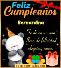 GIF Te deseo un feliz cumpleaños Bernardina
